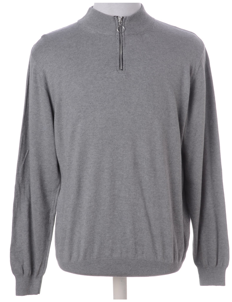 Beyond Retro Label Label Leo Zip Neck Knit