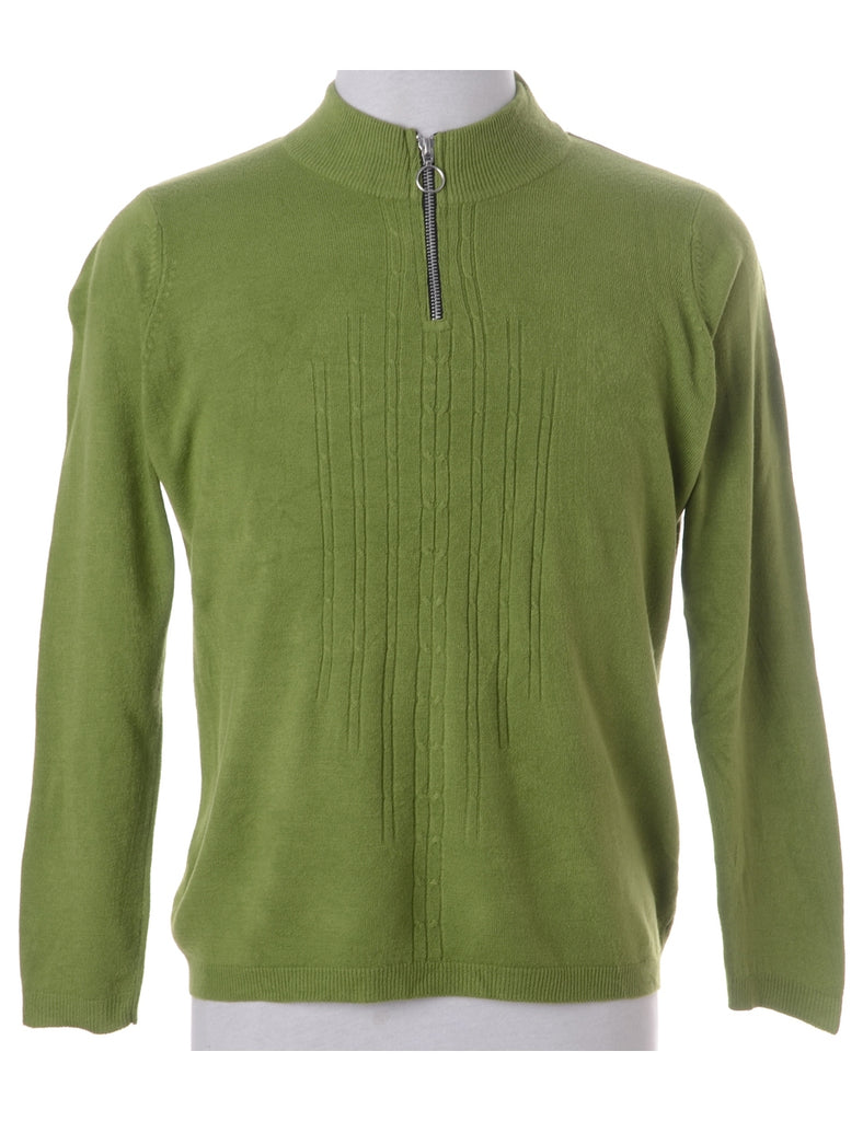 Beyond Retro Label Label Leo Zip Neck Knit