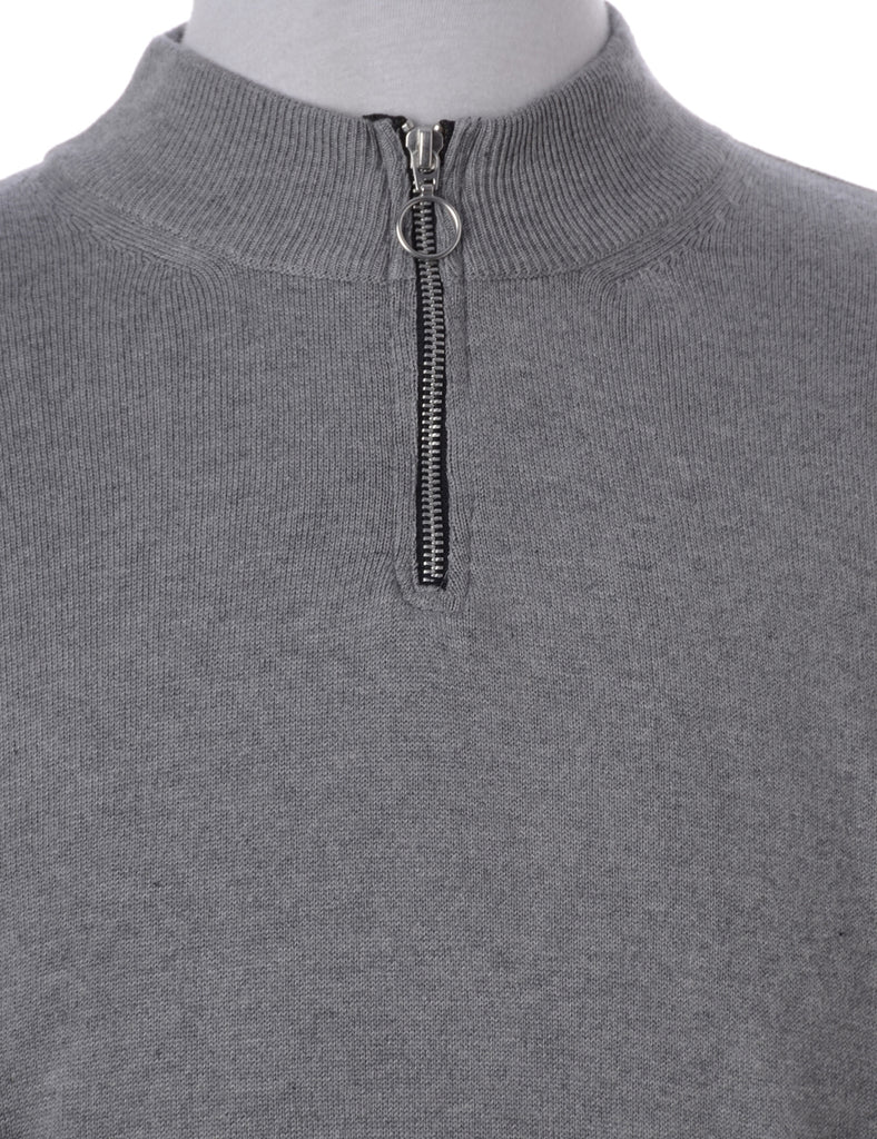 Beyond Retro Label Label Leo Zip Neck Knit