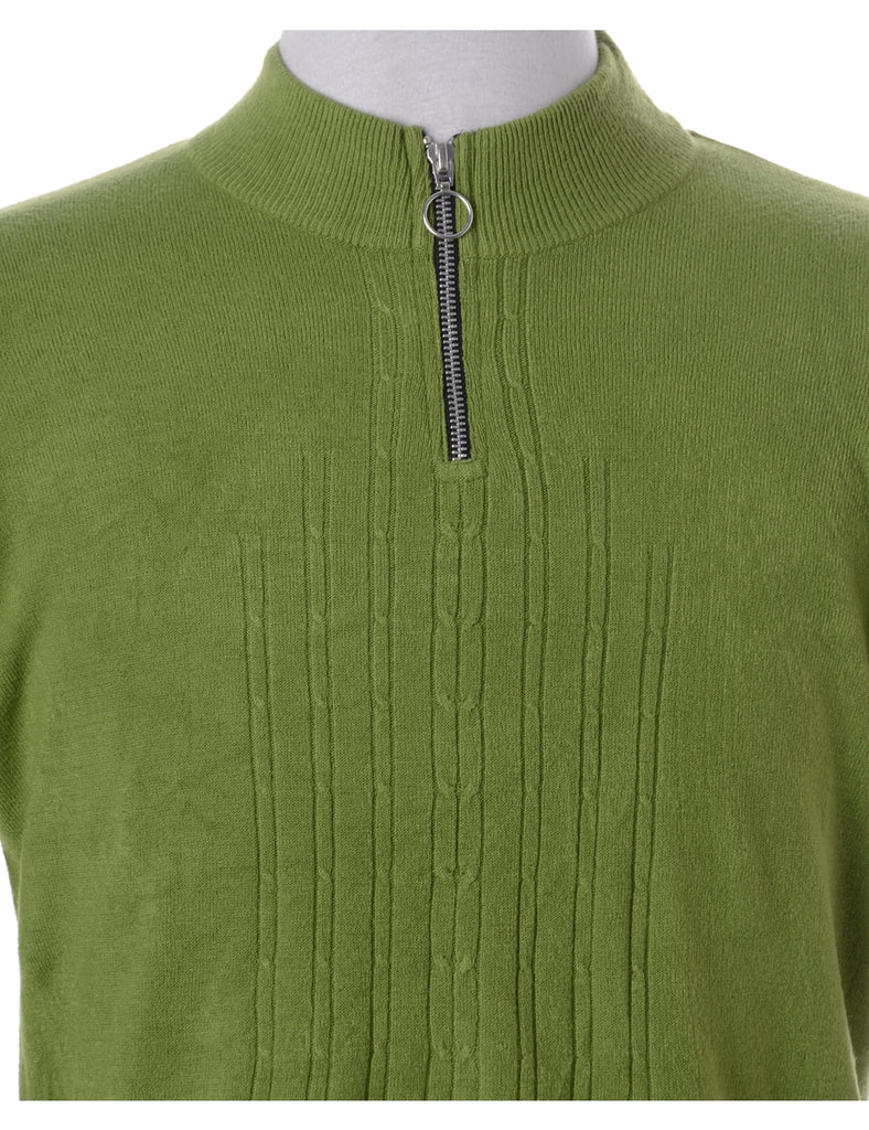 Beyond Retro Label Label Leo Zip Neck Knit
