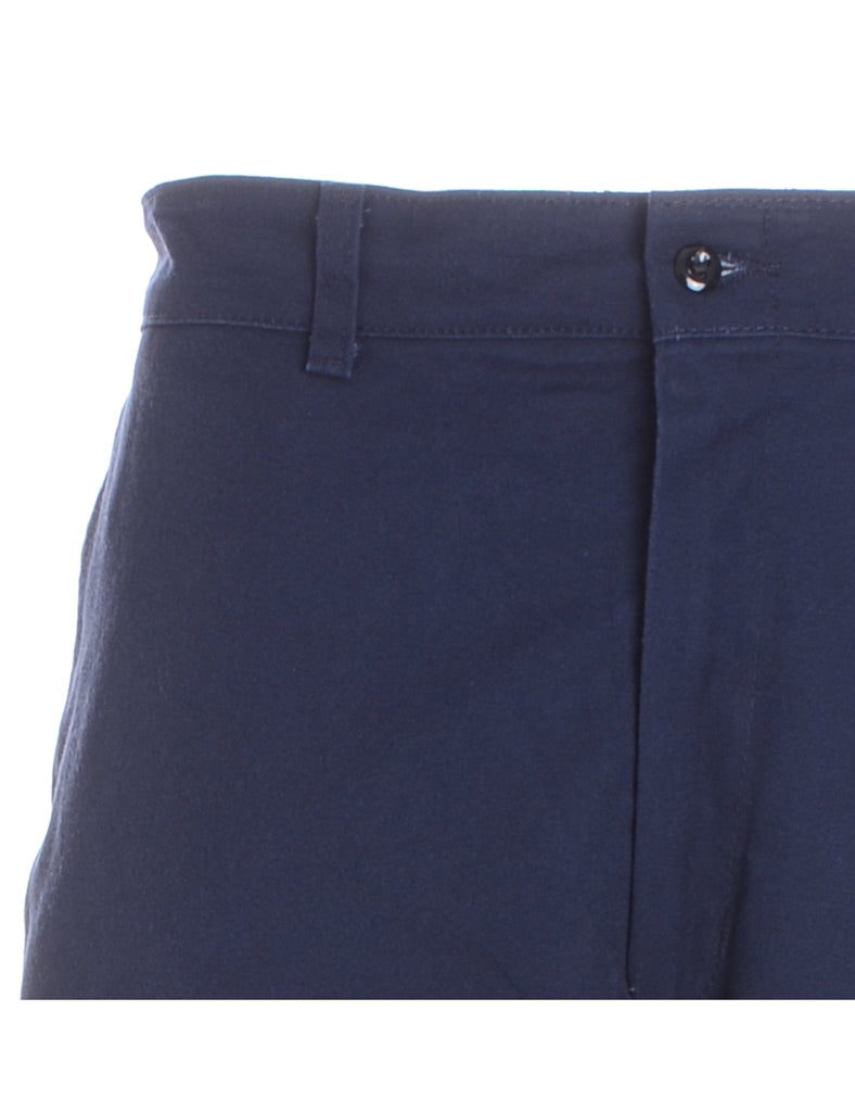 Beyond Retro Label Label Navy Cropped Cargo Trousers