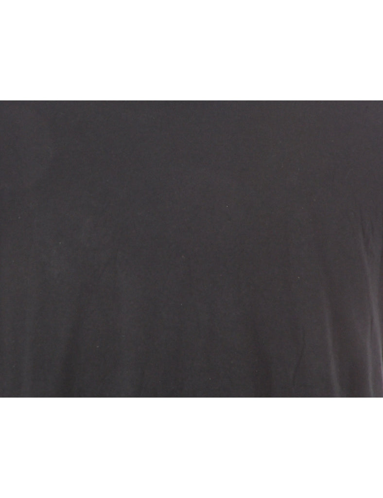 Beyond Retro Label Label Navy Rolled Sleeve T-shirt