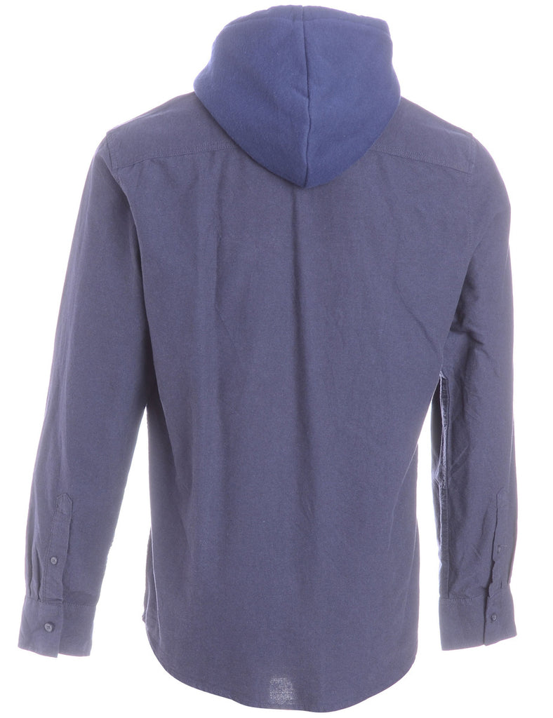 Beyond Retro Label Label Navy Theo Hooded Shirt