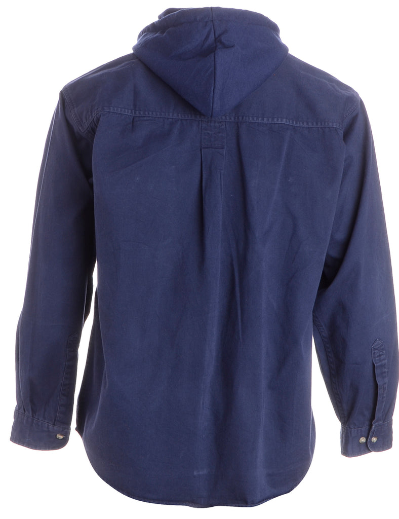 Beyond Retro Label Label Navy Theo Hooded Shirt