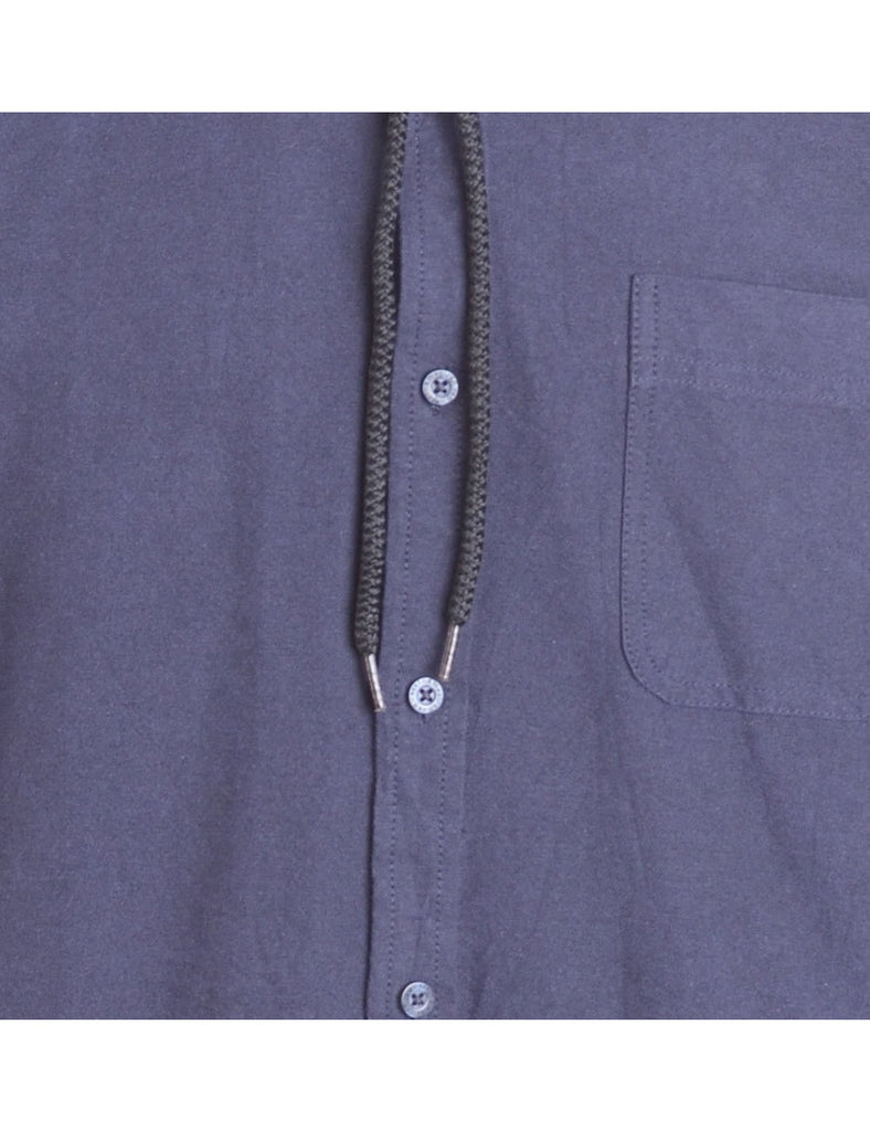 Beyond Retro Label Label Navy Theo Hooded Shirt