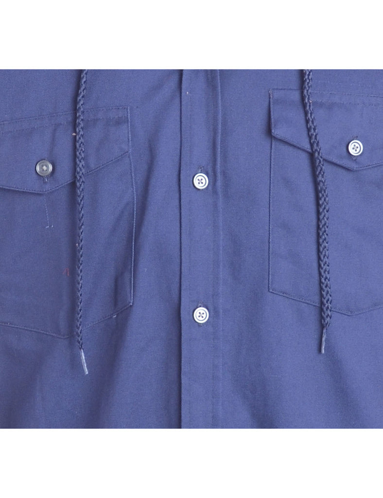 Beyond Retro Label Label Navy Theo Hooded Shirt