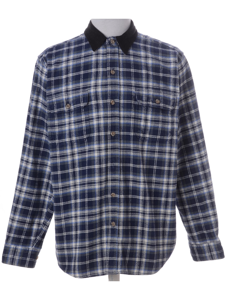 Beyond Retro Label Label Paul Shirt With Denim Collar