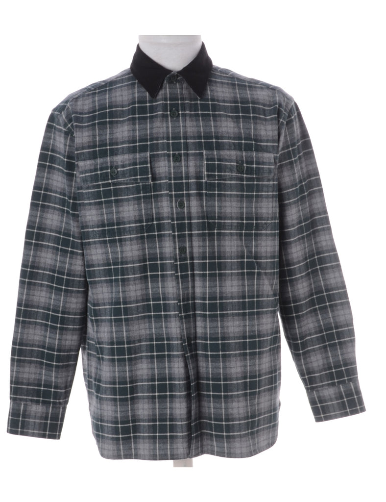 Beyond Retro Label Label Paul Shirt With Denim Collar