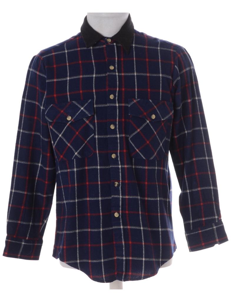 Beyond Retro Label Label Paul Shirt With Denim Collar