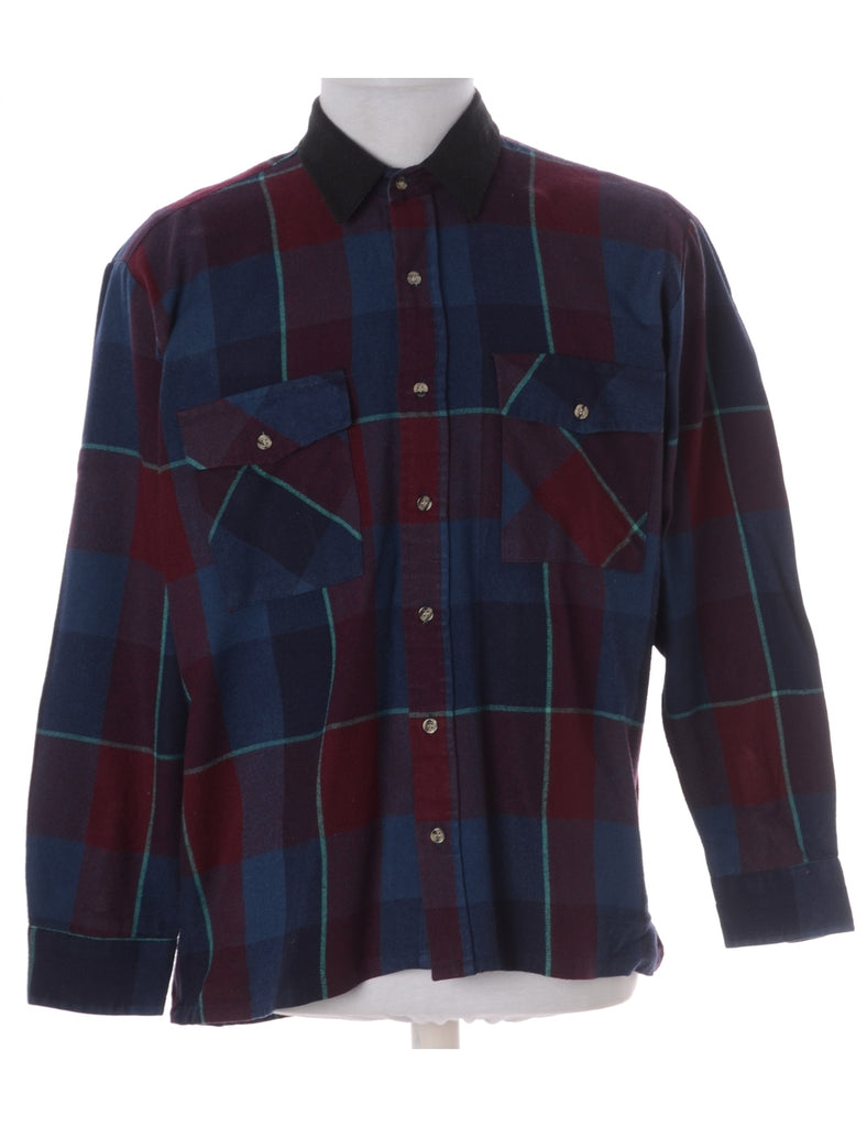 Beyond Retro Label Label Paul Shirt With Denim Collar