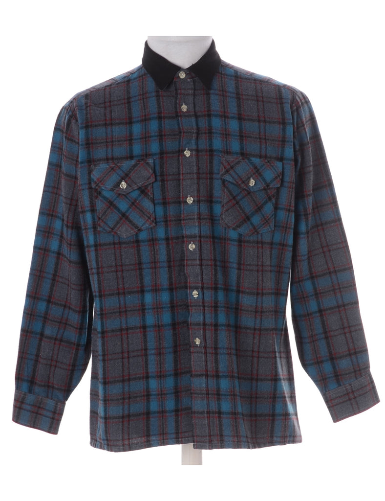 Beyond Retro Label Label Paul Shirt With Denim Collar