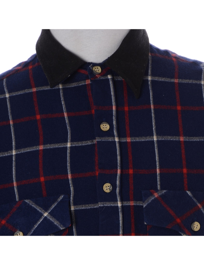 Beyond Retro Label Label Paul Shirt With Denim Collar