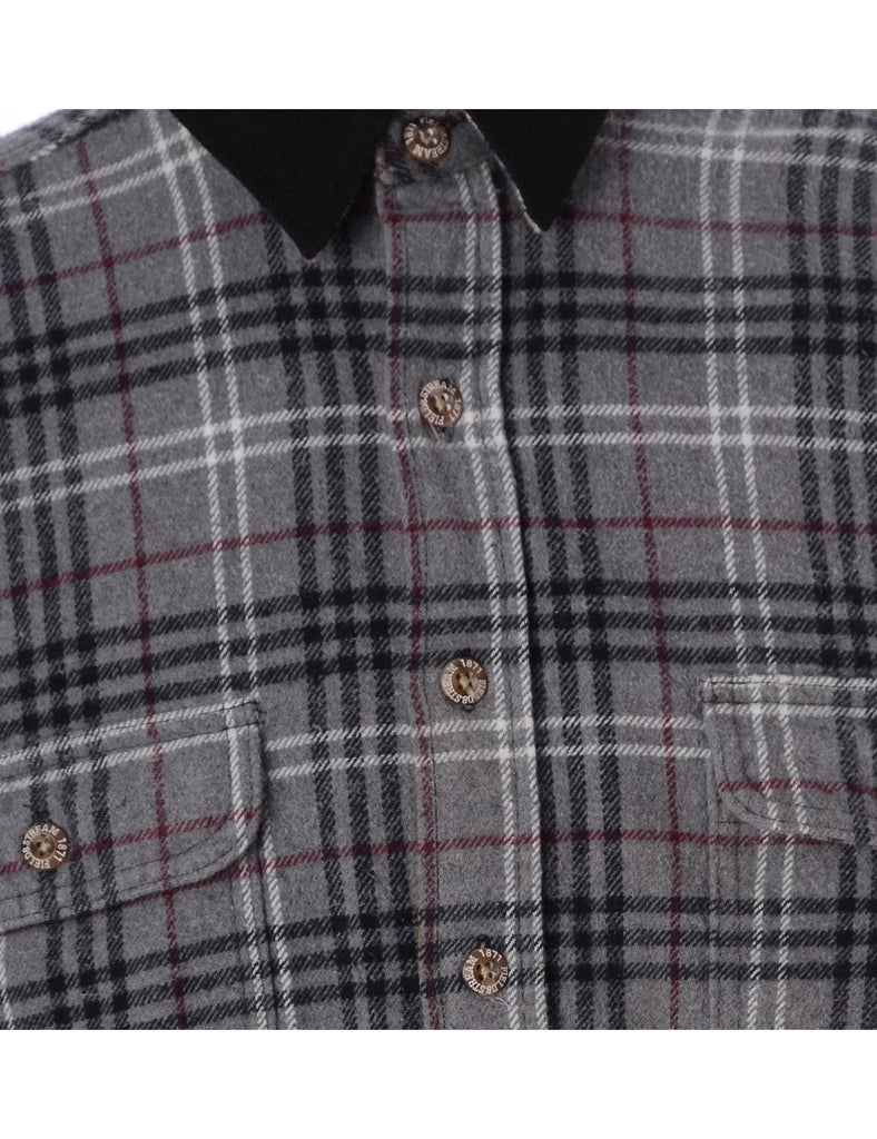 Beyond Retro Label Label Paul Shirt With Denim Collar