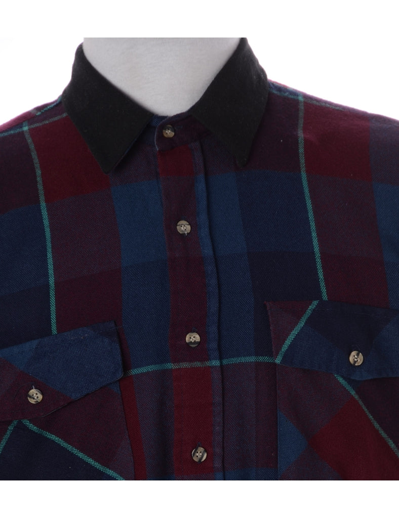 Beyond Retro Label Label Paul Shirt With Denim Collar