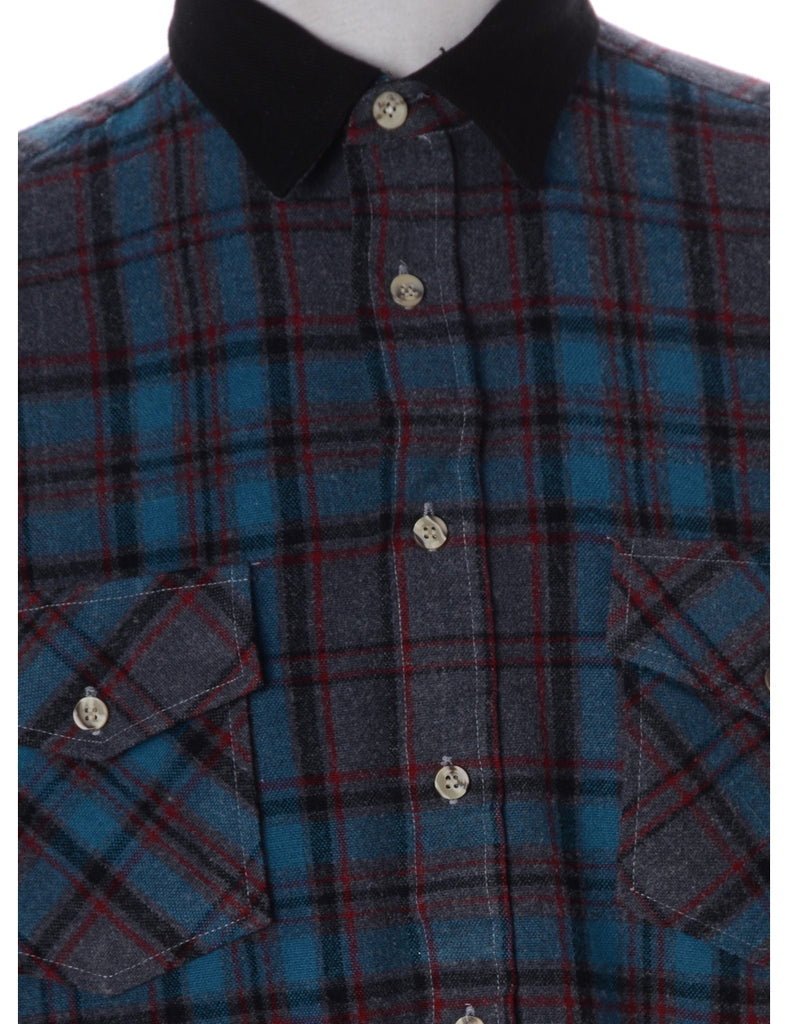 Beyond Retro Label Label Paul Shirt With Denim Collar