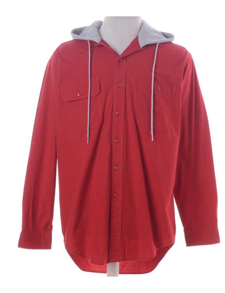Beyond Retro Label Label Red Theo Hooded Shirt