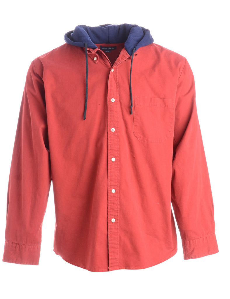 Beyond Retro Label Label Red Theo Hooded Shirt