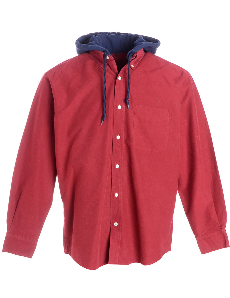 Beyond Retro Label Label Red Theo Hooded Shirt