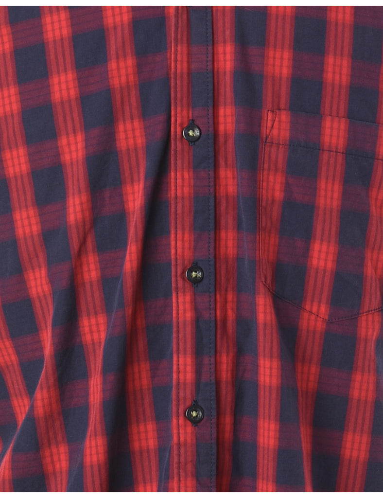Beyond Retro Label Label Scott Roll Sleeve Stripy Shirt