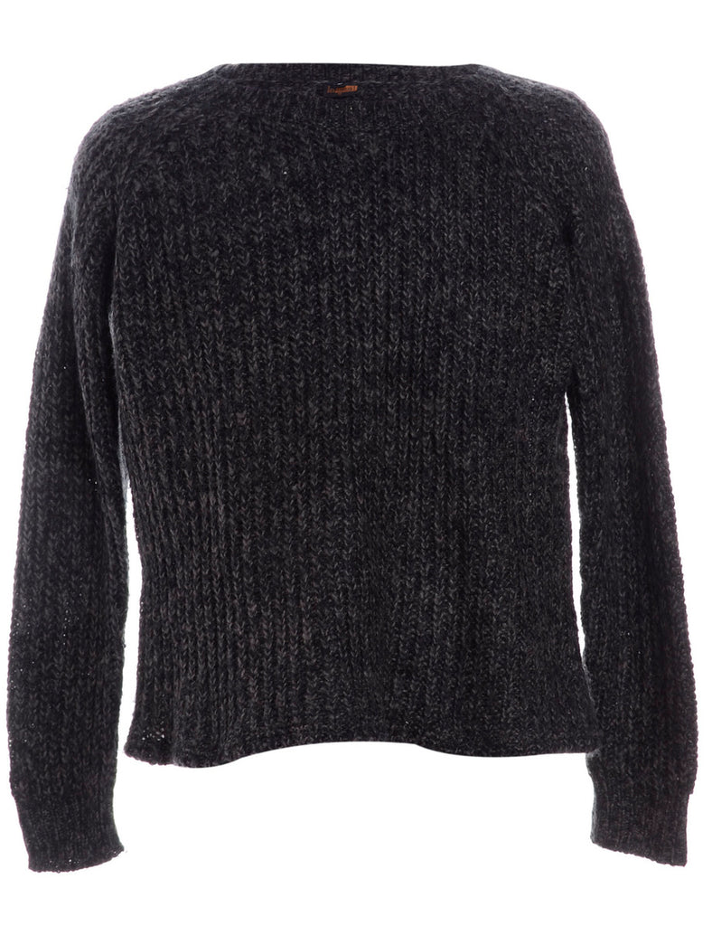 Beyond Retro Label Label Shaun Straight Hem Heavy Knit Jumper