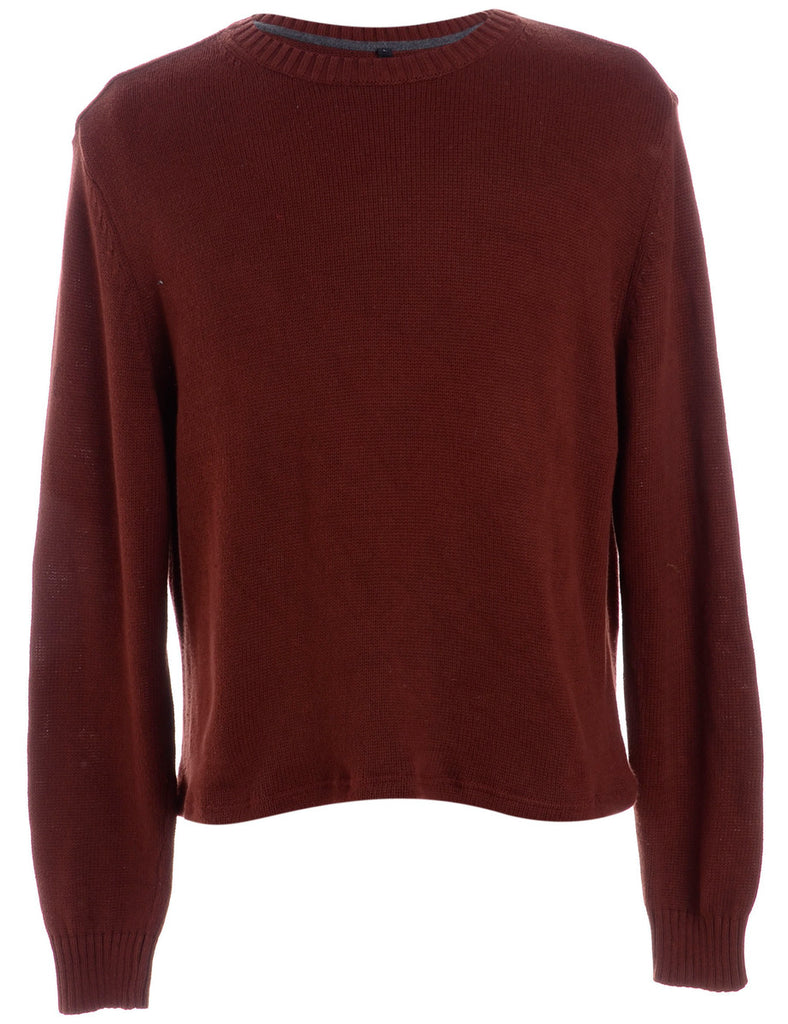 Beyond Retro Label Label Shaun Straight Hem Heavy Knit Jumper