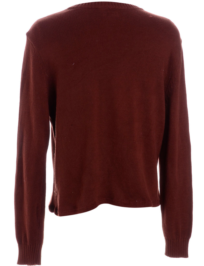 Beyond Retro Label Label Shaun Straight Hem Heavy Knit Jumper