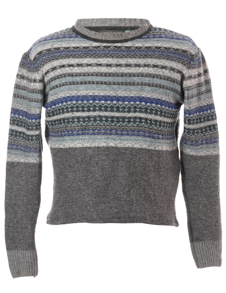 Beyond Retro Label Label Straight Hem Chunky Knit Jumper