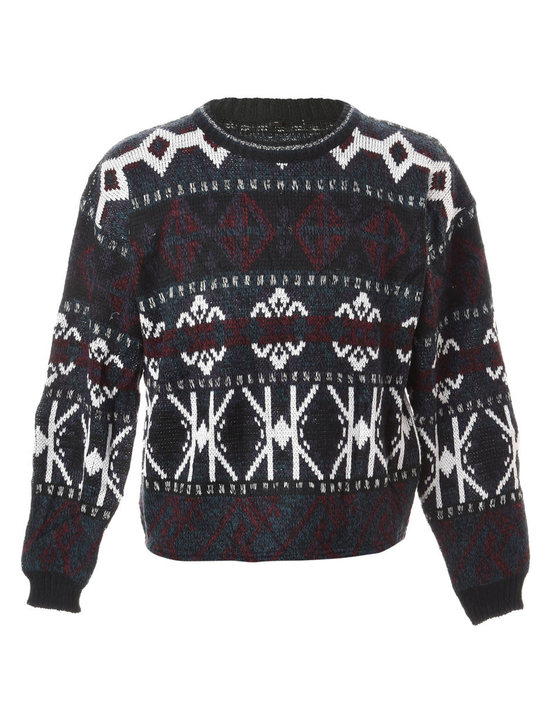 Beyond Retro Label Label Straight Hem Chunky Knit Jumper