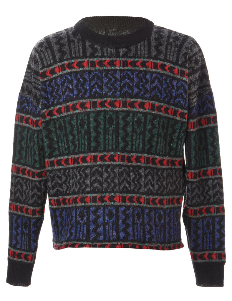 Beyond Retro Label Label Straight Hem Chunky Knit Jumper