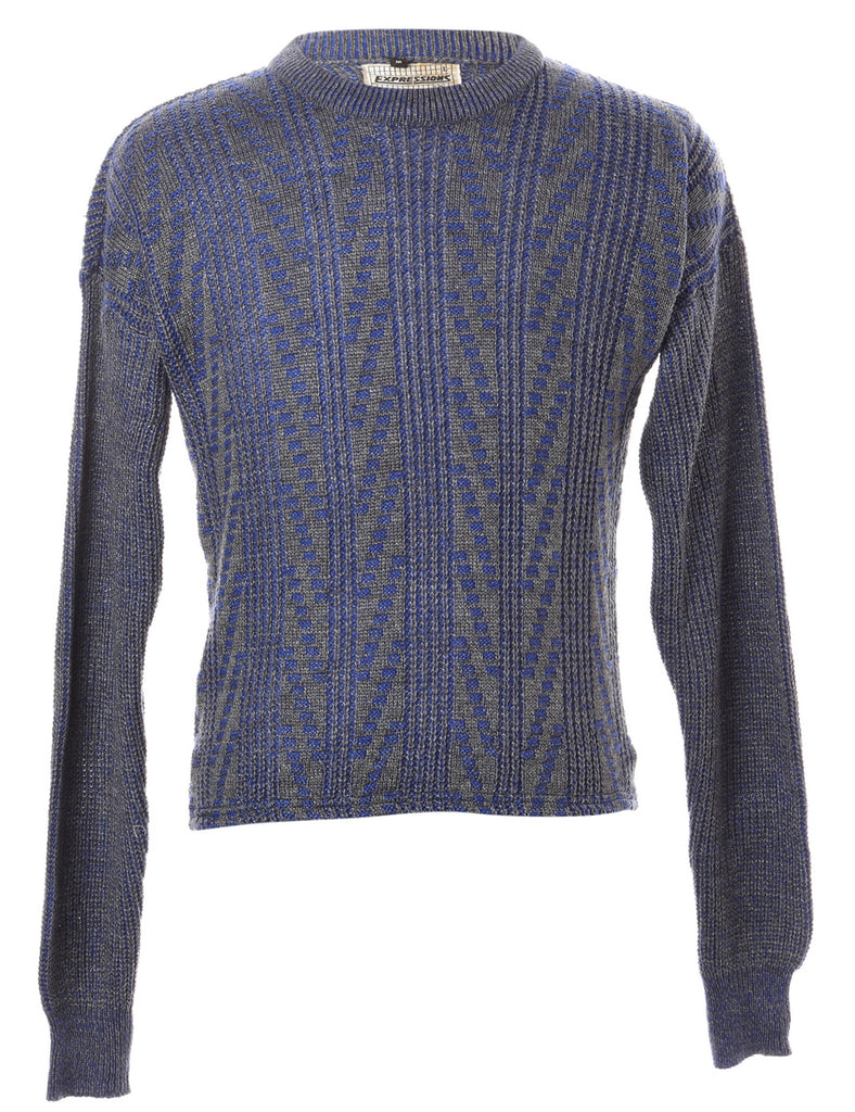 Beyond Retro Label Label Straight Hem Chunky Knit Jumper