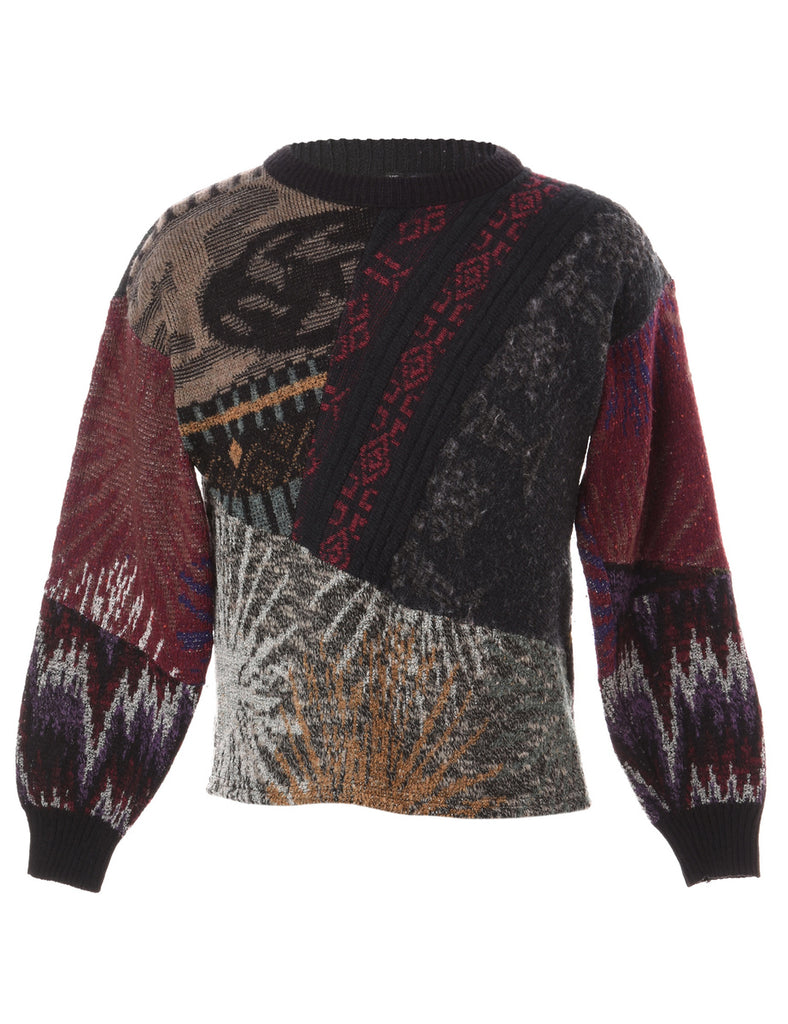 Beyond Retro Label Label Straight Hem Chunky Knit Jumper