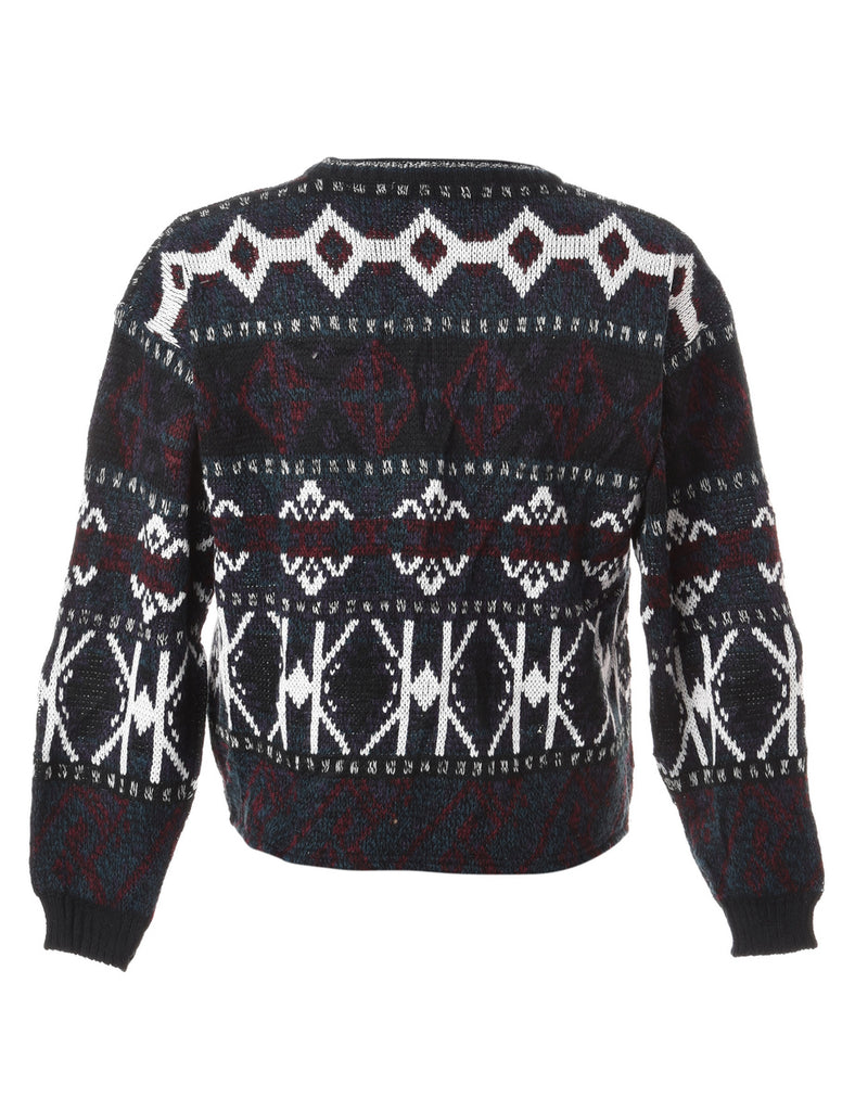 Beyond Retro Label Label Straight Hem Chunky Knit Jumper