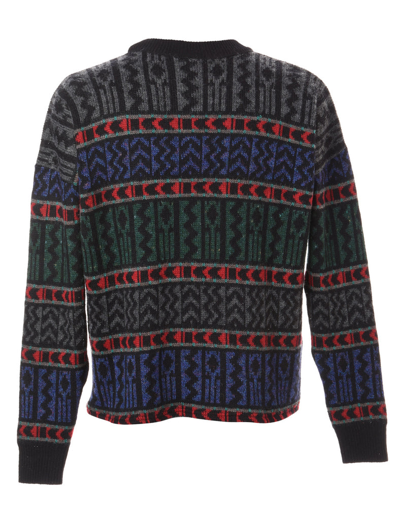 Beyond Retro Label Label Straight Hem Chunky Knit Jumper