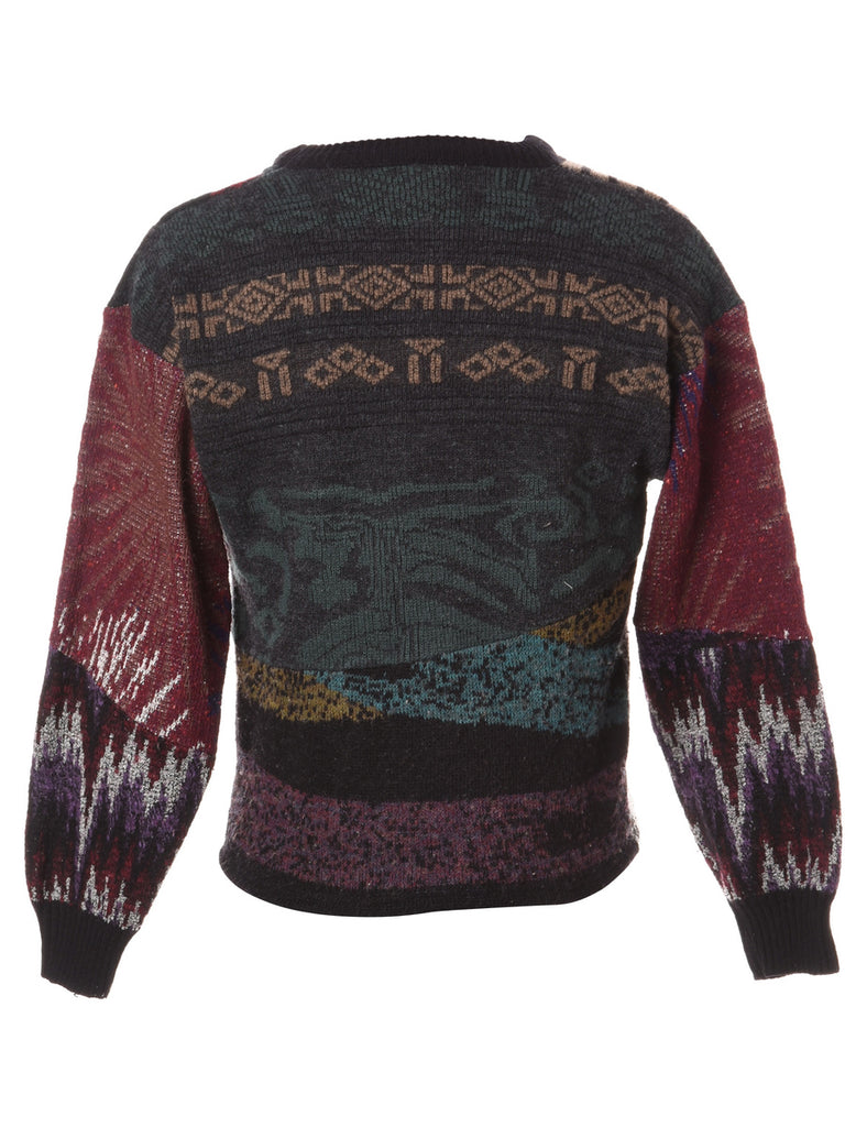 Beyond Retro Label Label Straight Hem Chunky Knit Jumper