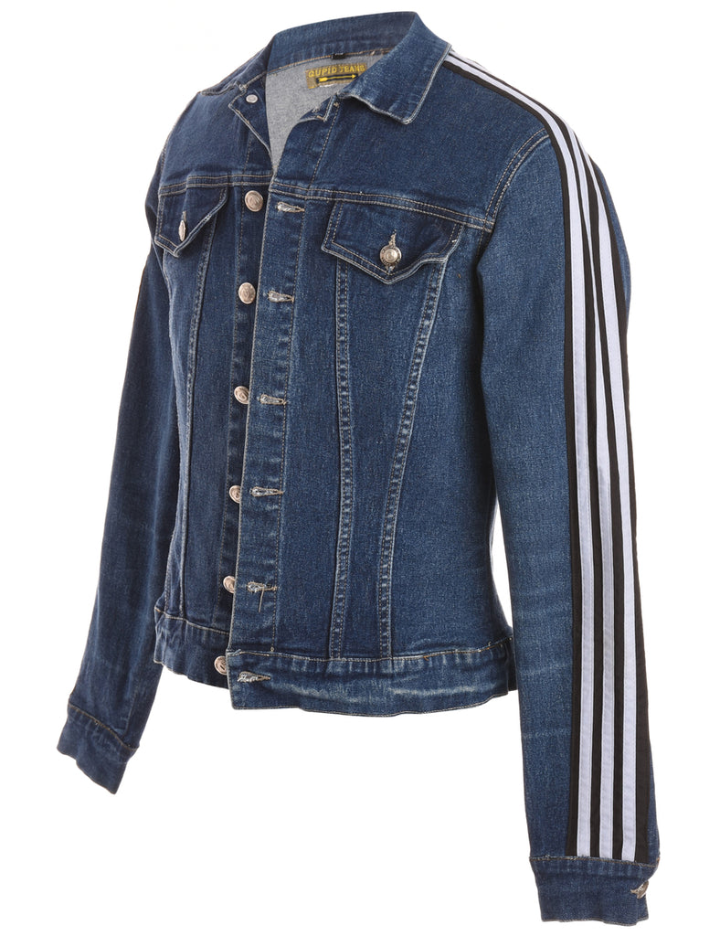 Beyond Retro Label Label Three Stripe Sleeve Denim Jacket
