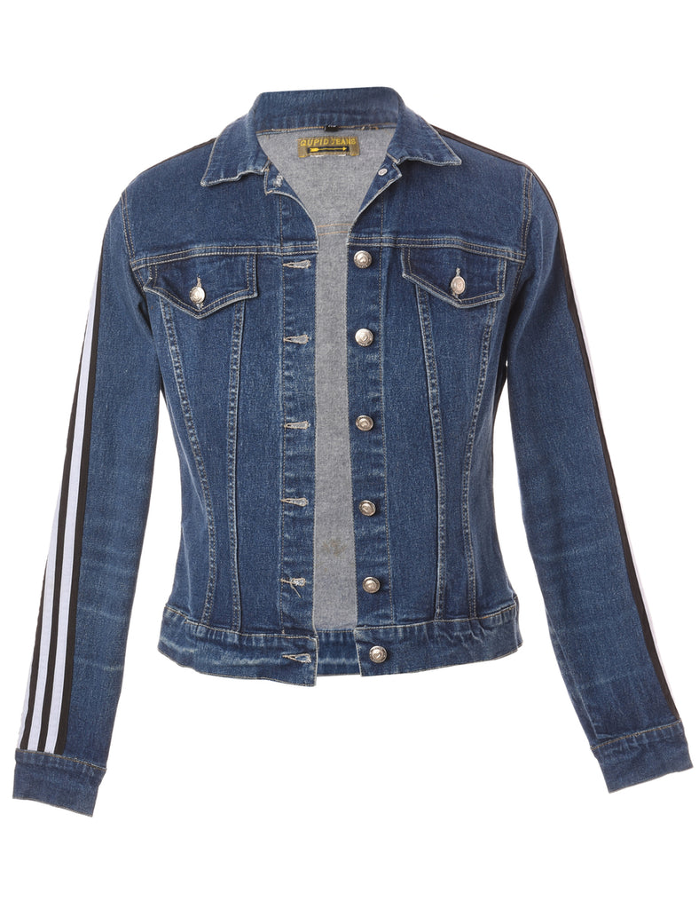 Beyond Retro Label Label Three Stripe Sleeve Denim Jacket