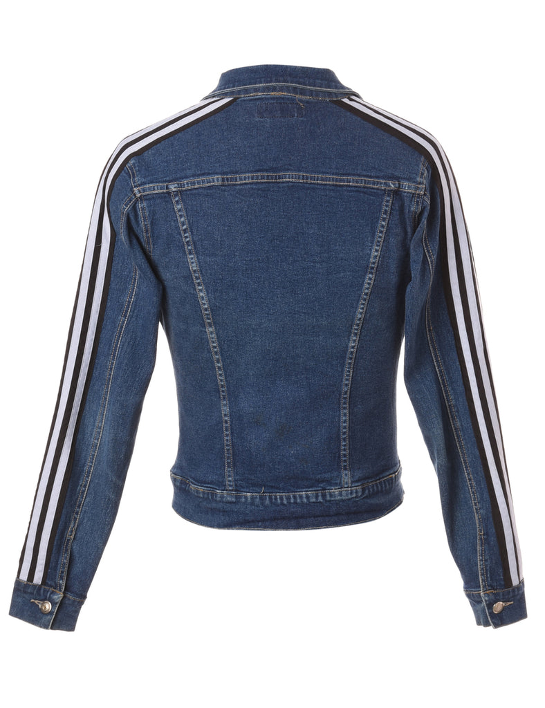 Beyond Retro Label Label Three Stripe Sleeve Denim Jacket