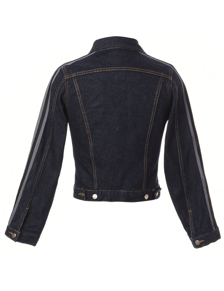 Beyond Retro Label Label Three Stripe Sleeve Denim Jacket