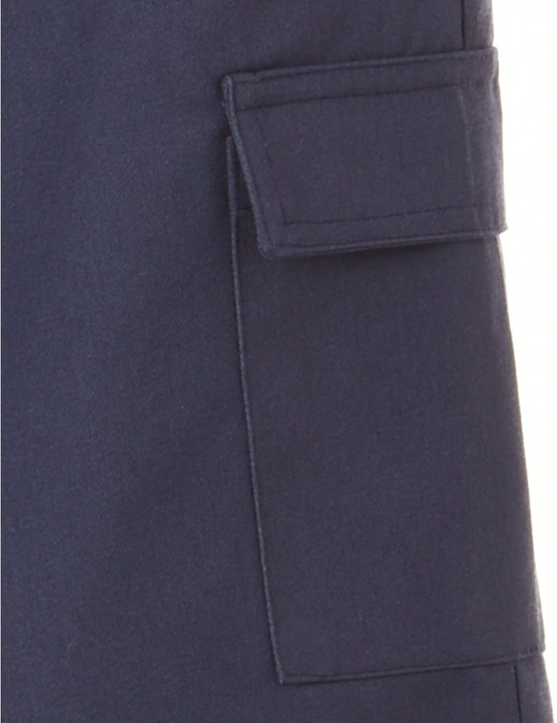 Beyond Retro Label Label Workwear Shorts With Side Pocket