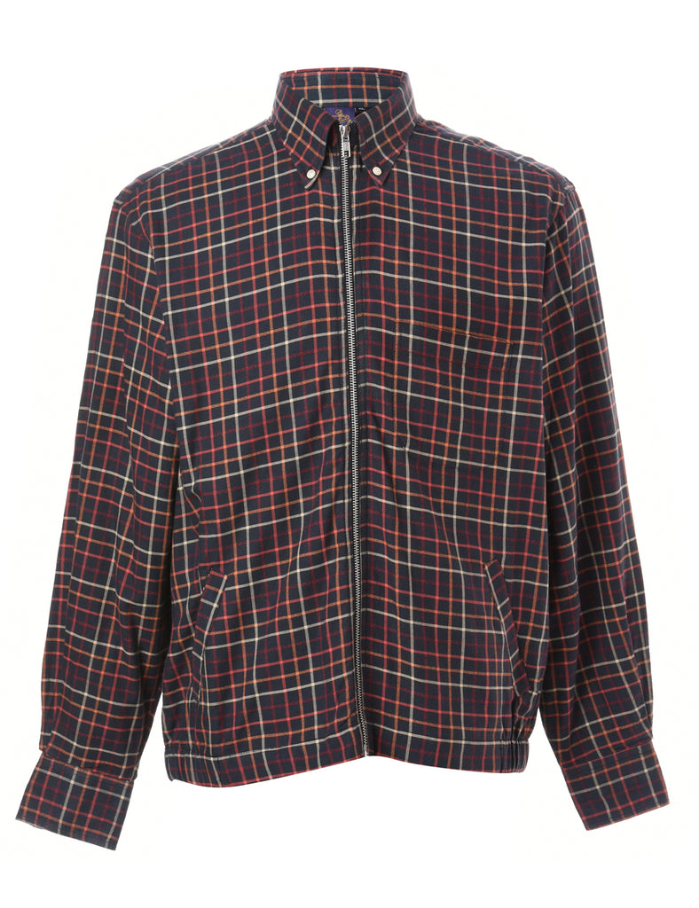 Beyond Retro Label Label Zip Front Clint Conversational Printed Shacket
