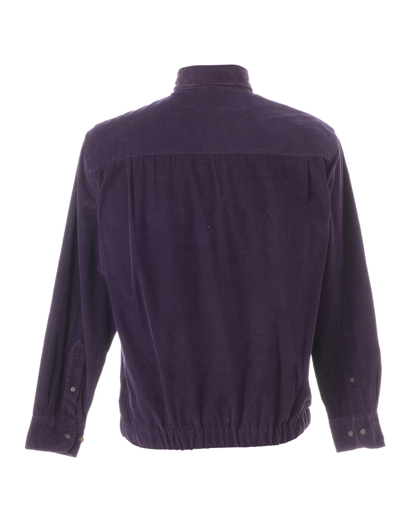 Beyond Retro Label Label Zip Front Clint Conversational Shacket