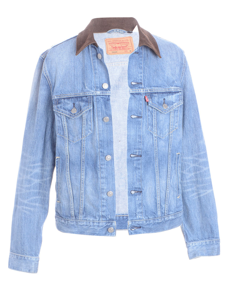Beyond Retro Label Reworked Brice Cord Collar Denim Jacket