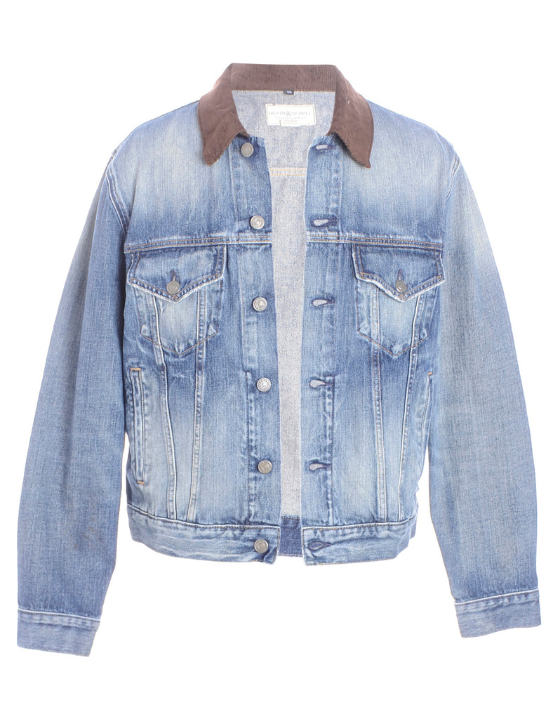 Beyond Retro Label Reworked Brice Cord Collar Denim Jacket