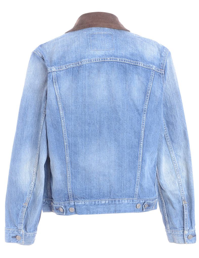 Beyond Retro Label Reworked Brice Cord Collar Denim Jacket