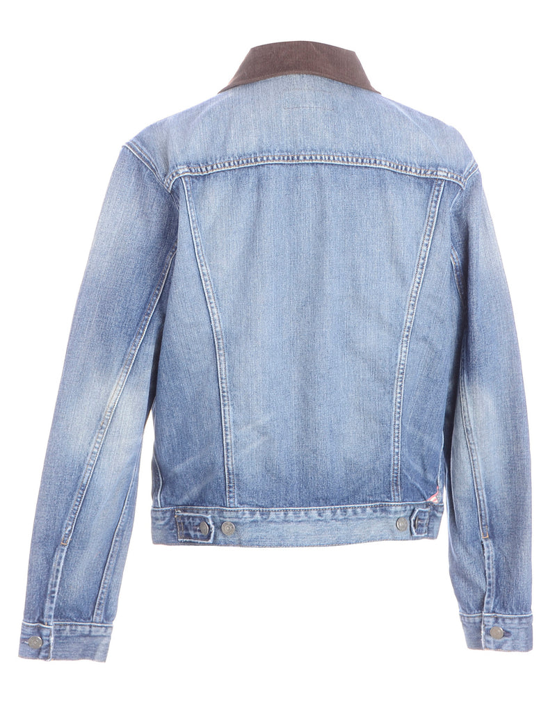 Beyond Retro Label Reworked Brice Cord Collar Denim Jacket