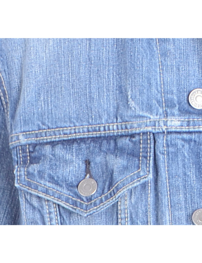 Beyond Retro Label Reworked Brice Cord Collar Denim Jacket