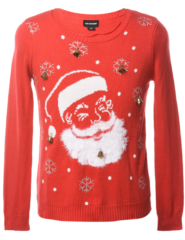 Beyond Retro Label Beyond Retro Reworked Christmas Jumper With Bells
