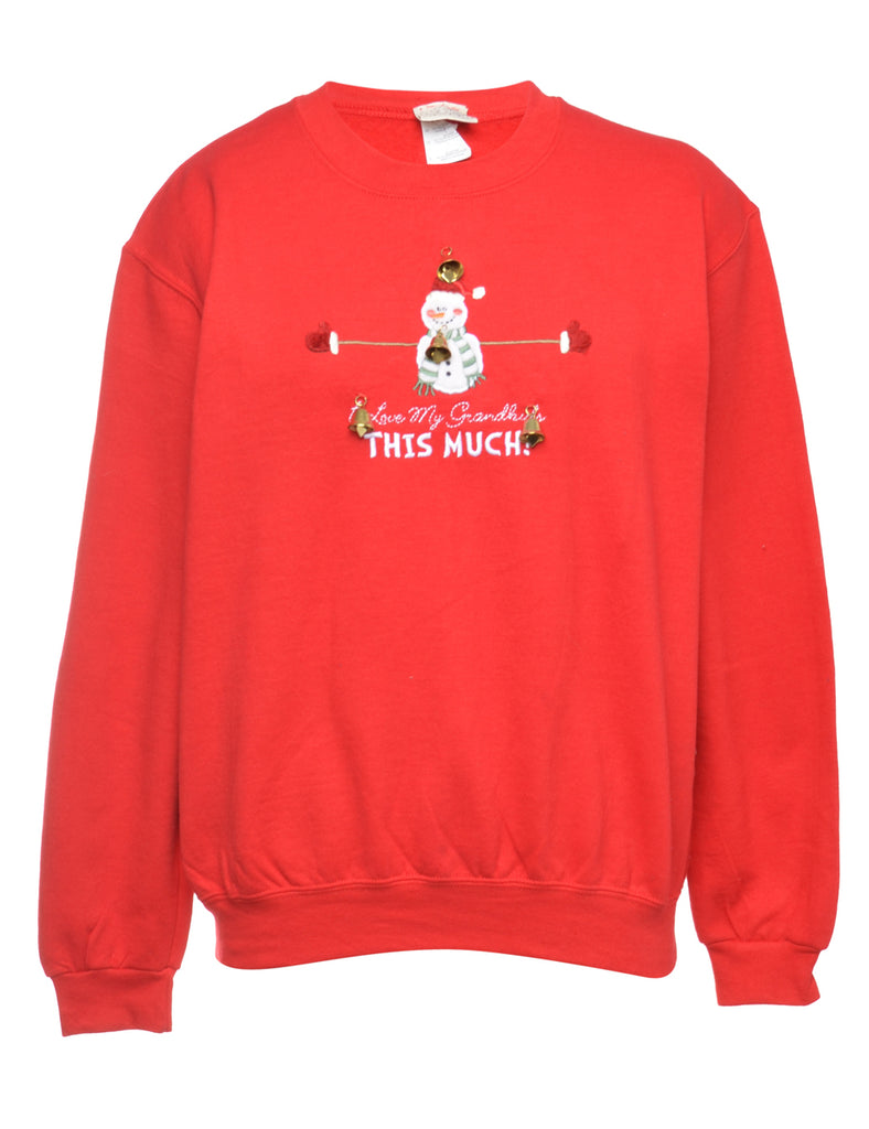 Beyond Retro Label Beyond Retro Reworked Christmas Sweatshirt With Bells