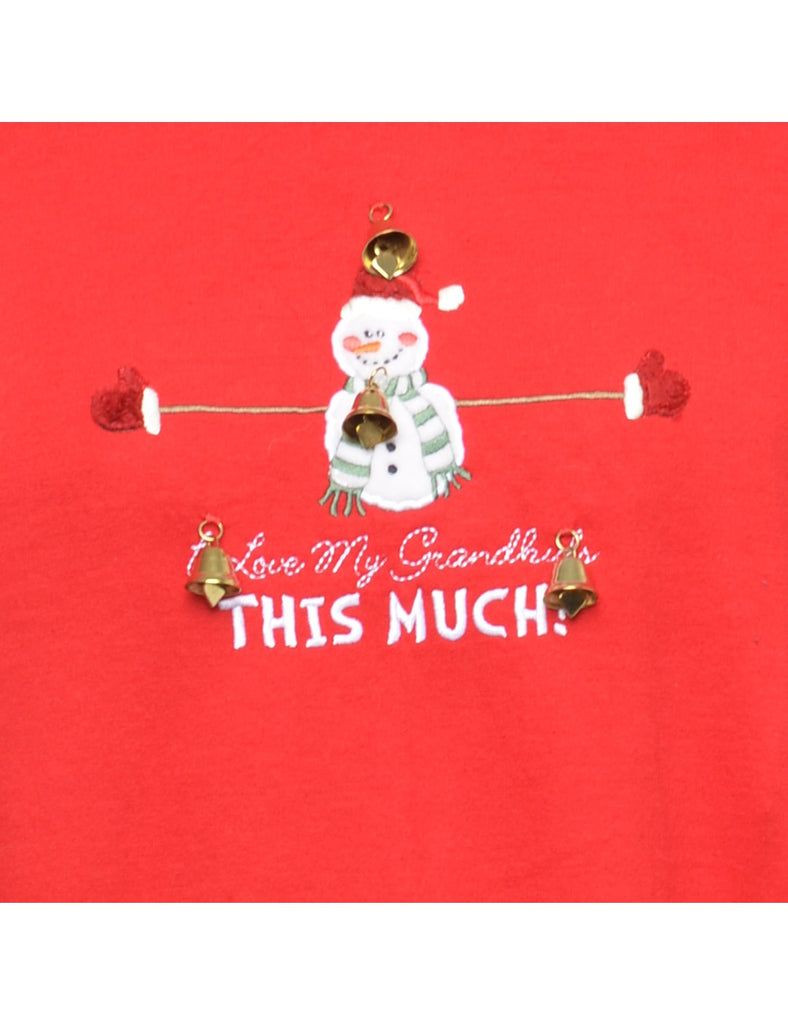 Beyond Retro Label Beyond Retro Reworked Christmas Sweatshirt With Bells