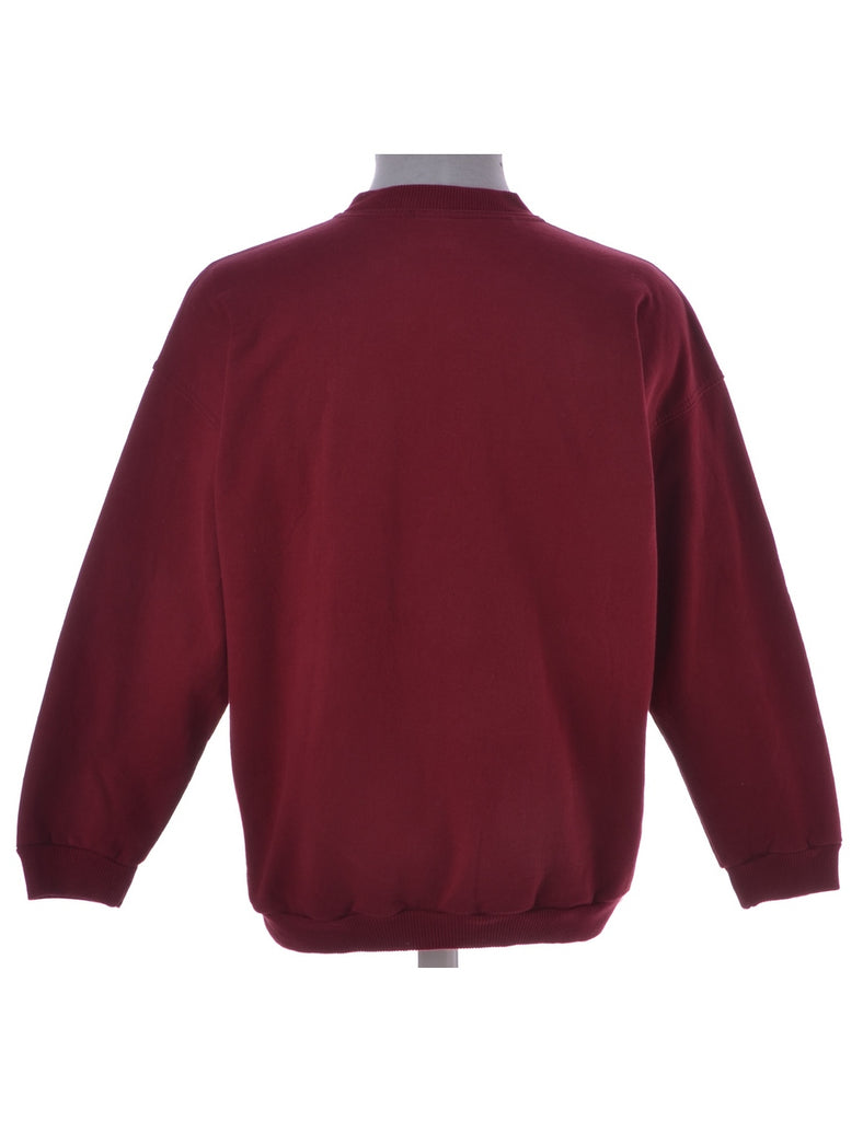 Burgundy Appliqué Christmas Sweatshirt - Christmas - Beyond Retro
